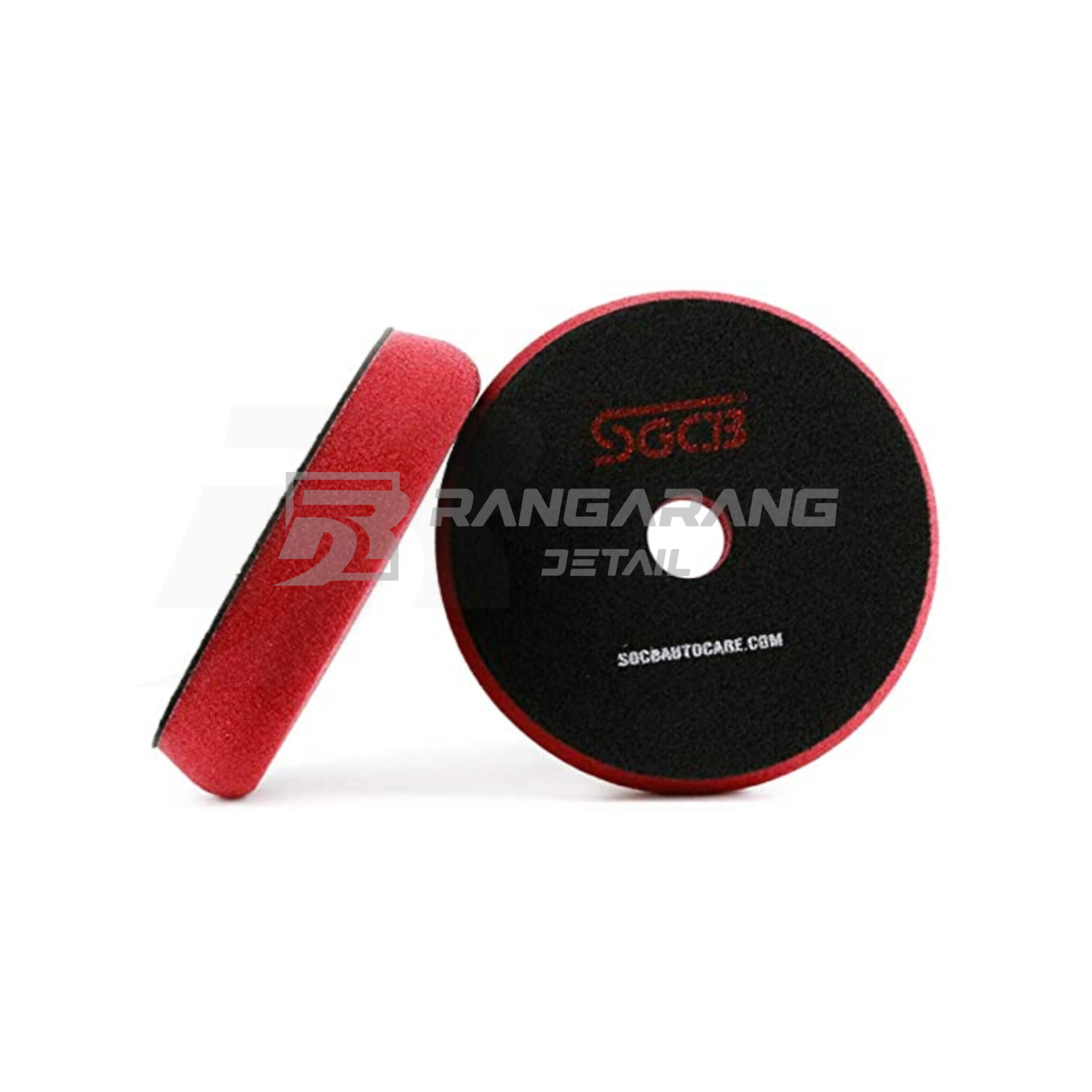 پد پولیش بسیار نرم قرمز اس جی سی بی 130 میلی متری مدل SGCB High Foam Cutting Pad Hook & Loop Red 5inches SGGA103