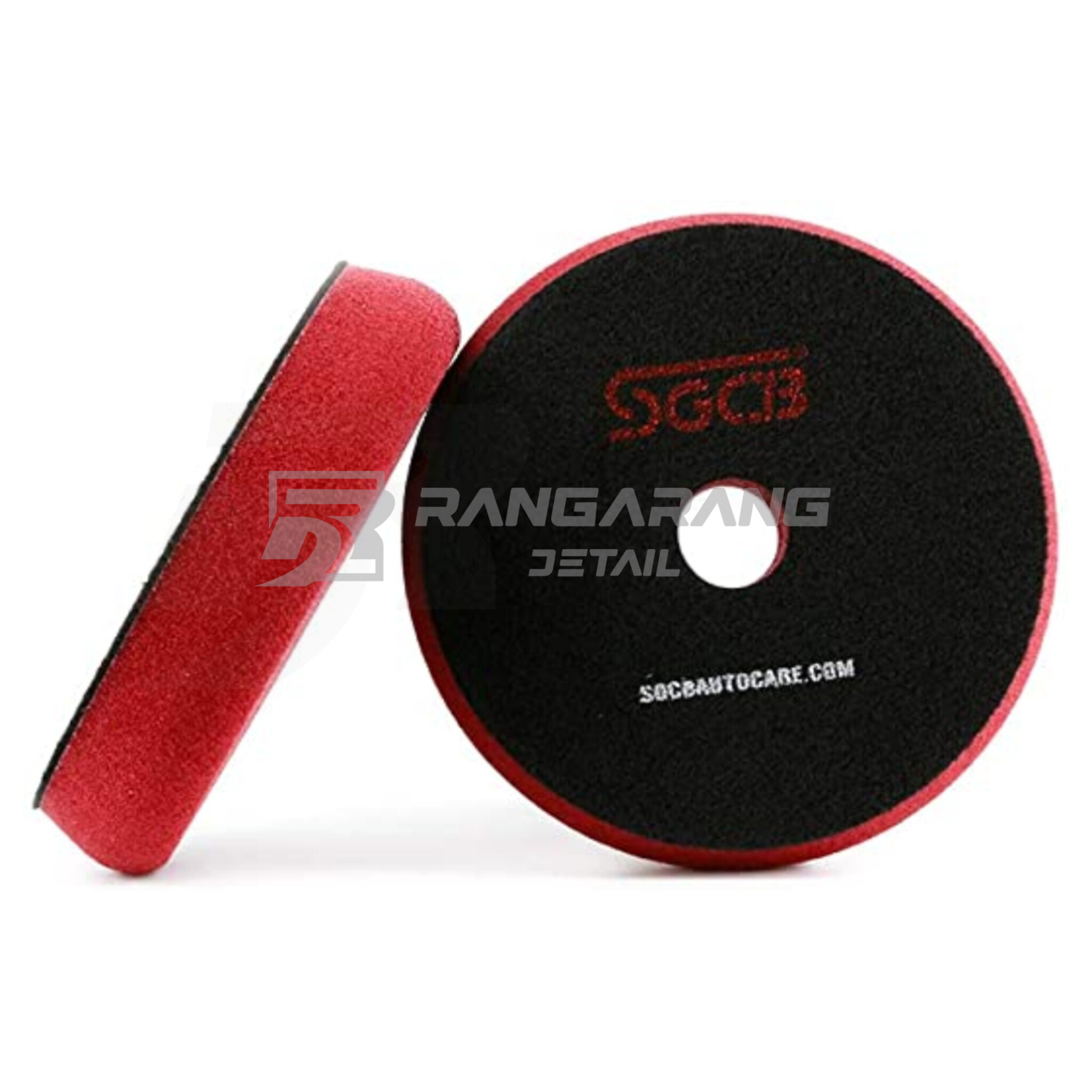 پد پولیش بسیار نرم قرمز اس جی سی بی 150 میلی متری مدل SGCB High Foam Cutting Pad Hook & Loop Red 6inches SGGA098