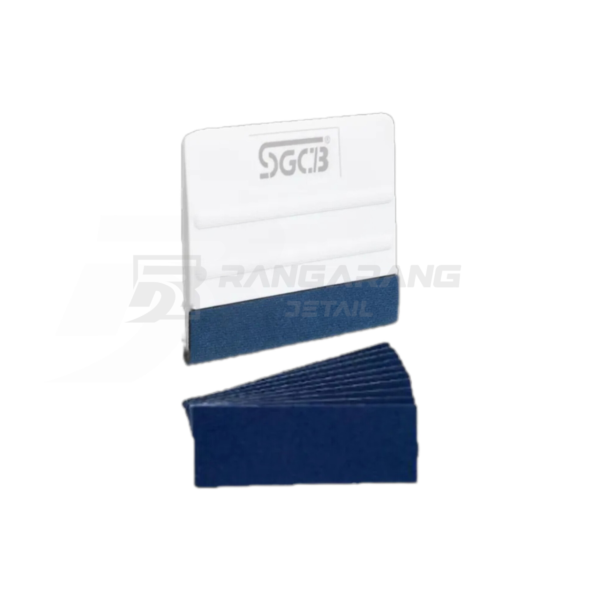 پک 10 عددی نمد مخصوص کاردک پی پی اف شیشه اس جی سی بی مدل SGCB Blue Felt 3.7x10x0.17cm