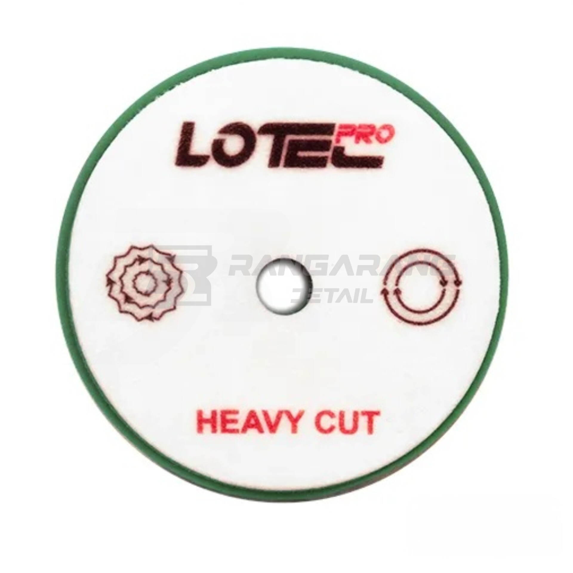 پد پولیش زبر فومی رنگ سبز سایز 125 میلی متر مخصوص دستگاه پولیش لوتک پرو Lotec Pro Green Foam Pad Heavy Cut